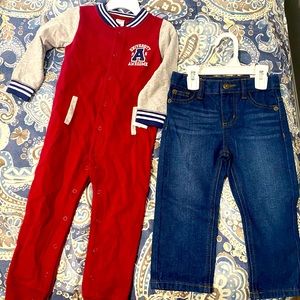 **BRAND NEW** With Tags 24 month onesie & jeans
